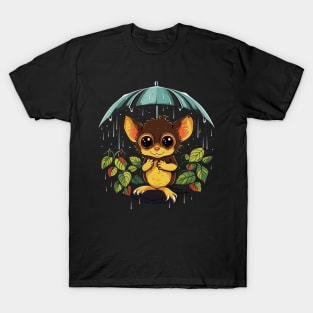 Tarsier Rainy Day With Umbrella T-Shirt